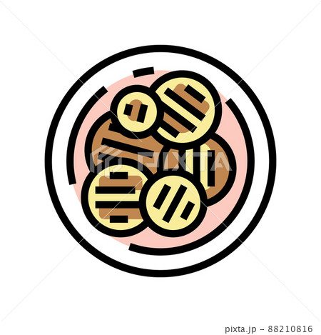 eggplant grilled color icon vector illustration 88210816