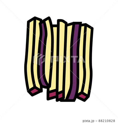 sticks cut eggplant color icon vector illustration 88210828