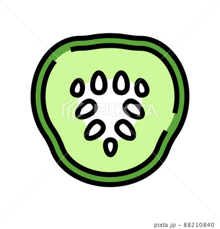 slice cucumber color icon vector illustration 88210840