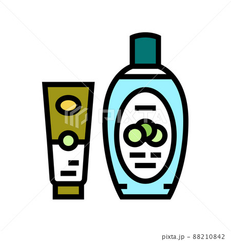 cosmetics with cucumber ingredient color icon vector illustration 88210842