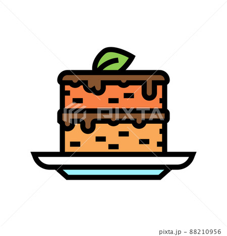 cake baked carrot ingredient color icon vector illustration 88210956
