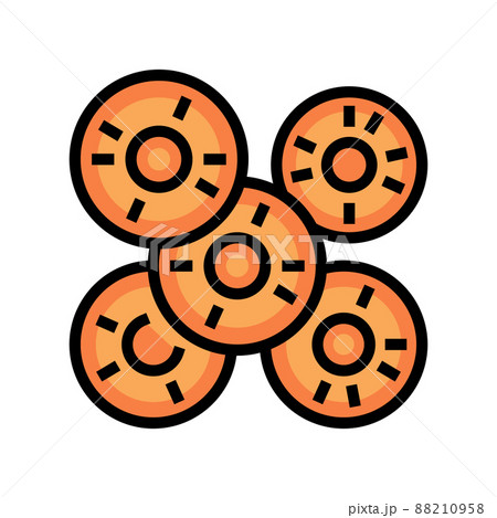 slices carrot color icon vector illustration slices carrot color icon vector illustration 88210958