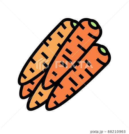 bunch carrot color icon vector illustration 88210963