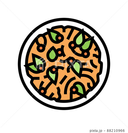 salad with vitamin carrot color icon vector illustration 88210966