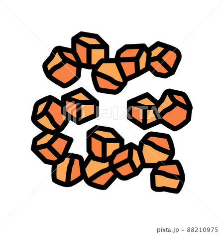 cubes cut carrot color icon vector illustration 88210975