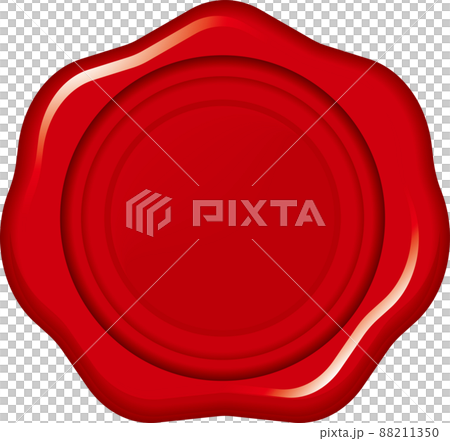 Illustration of one red sealing wax 88211350