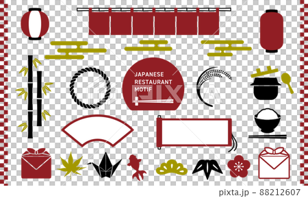 日本餐廳主題的插圖 日本餐廳主題的插圖 88212607