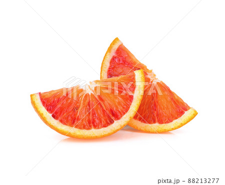 Slice of blood orange isolated on white background Slice of blood orange isolated on white background 88213277