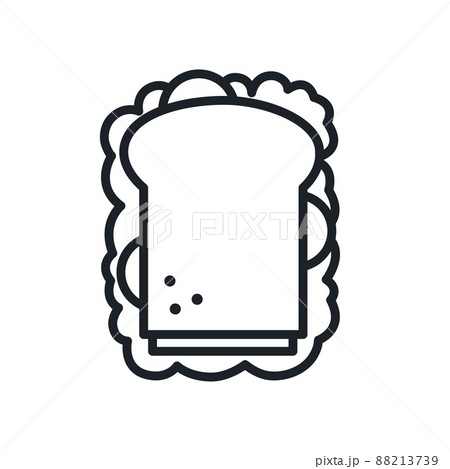 Sandwich icon. Fast food isolated line icons 88213739