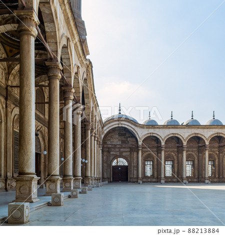 Passage at the courtyard of the Great Mosque of Muhammad Ali, Alabaster Mosque, Cairo Citadel, Egypt Passage at the courtyard of the Great Mosque of Muhammad Ali, Alabaster Mosque, Cairo Citadel, Egypt 88213884