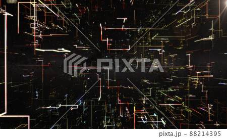 Abstract glowing structure of linesのイラスト素材 [88214395] - PIXTA