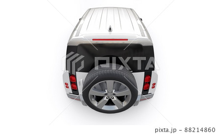 Expedition SUV for rural areas and outdoor activities. 3d render 88214860