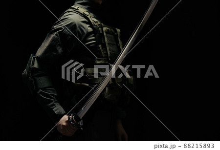 日本刀を構える兵士 日本刀を構える兵士 88215893