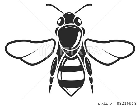 Honey bee logo. Flying insect symbol. Bumblebee logo 88216958