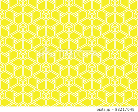 The geometric pattern with lines. Seamless vector background. White and yellow texture. Graphic modern pattern. Simple lattice graphic design 88217049