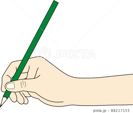 鉛筆 正しい持ち方のイラスト素材