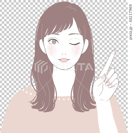 指差しをする女性 指差しをする女性 88217969