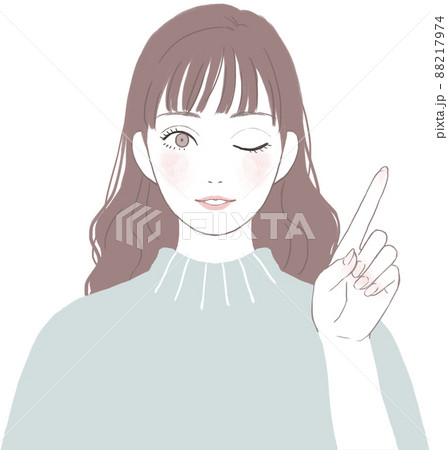 指差しをする女性 指差しをする女性 88217974