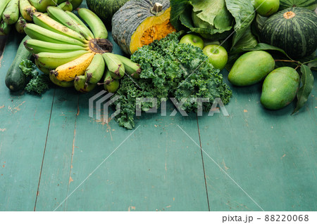 fresh green vegetables and fruits fresh green vegetables and fruits 88220068