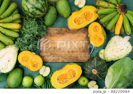 fresh green vegetables and fruits fresh green vegetables and fruits 88220084