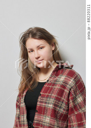 piercings on an ear. Conch and helix piercings close up. 88220311