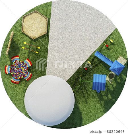 3d render of a design concept for a children's playground 88220643