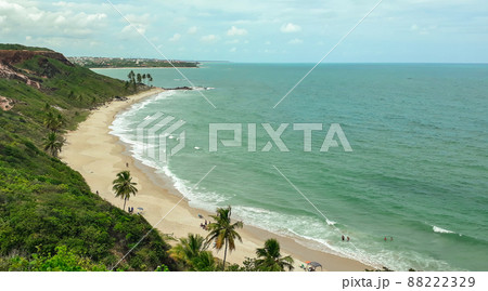 tropical Coqueirinho Beach. Conde, Paraiba, Brazil. panoramic, seascape 88222329