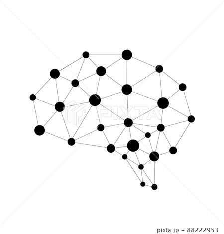脳内ネットワーク。人工知能（AI）のイメージイラスト。 88222953