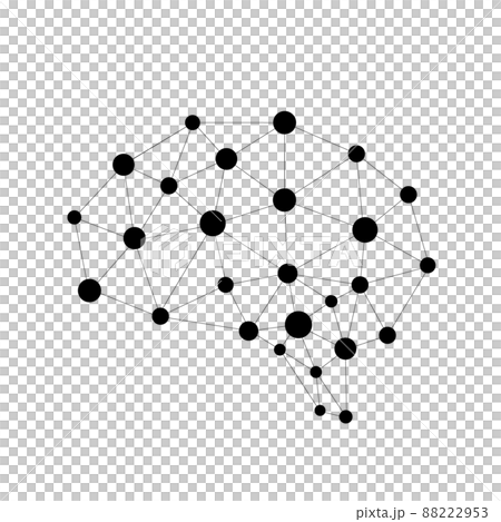 脳内ネットワーク。人工知能（AI）のイメージイラスト。 88222953
