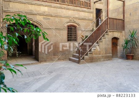 Facade of Zeinab Khatoun historic house, located in Old Cairo, Egypt Facade of Zeinab Khatoun historic house, located in Old Cairo, Egypt 88223133
