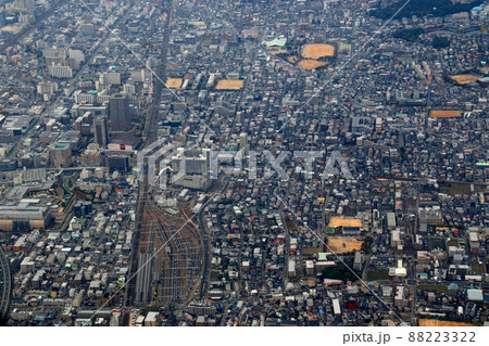 空撮 西宮 西宮北口駅 西宮車庫 周辺 空撮 西宮 西宮北口駅 西宮車庫 周辺 88223322