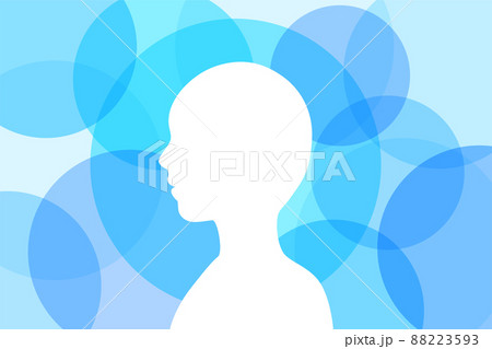 人 心理 脳 頭 シルエット ベクター AI 88223593