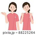 歯科衛生士　クリニックのスタッフ二人のイラスト 88225264