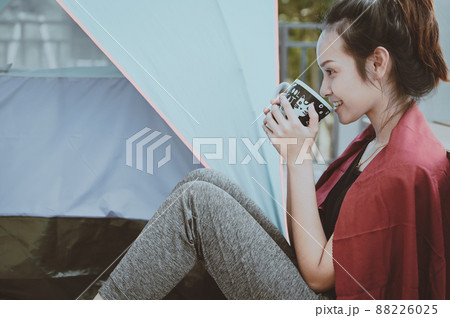 Series photo of young woman hand holding ceramic mug, positive emotion, chill and joyful Series photo of young woman hand holding ceramic mug, positive emotion, chill and joyful 88226025