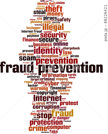 Fraud prevention word cloud Fraud prevention word cloud 88226421