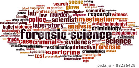 Forensic science word cloud Forensic science word cloud 88226429
