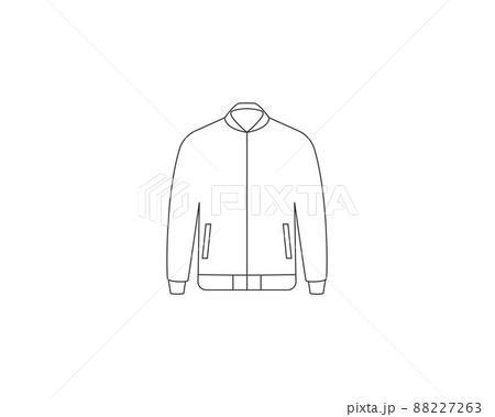 Jacket, clothing, coat icon. Vector illustration. Flat. 88227263