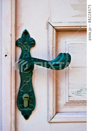 Decorative vintage old metal door knocker, antique door handles Turkey Istanbul Decorative vintage old metal door knocker, antique door handles Turkey Istanbul 88228375