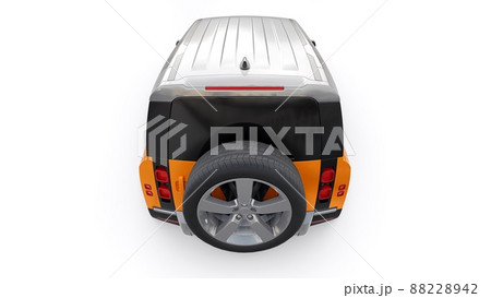 Expedition SUV for rural areas and outdoor activities. 3d render 88228942