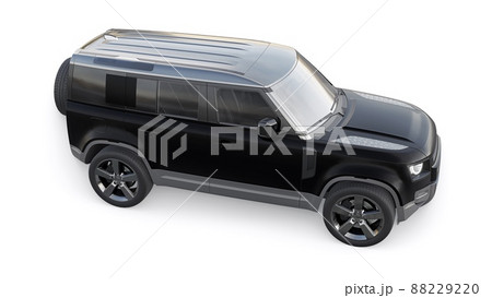 Expedition SUV for rural areas and outdoor activities. 3d render 88229220