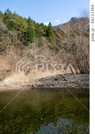 中木川の清流 妙義湖上流域 群馬県安中市 中木川の清流 妙義湖上流域 群馬県安中市 88231469