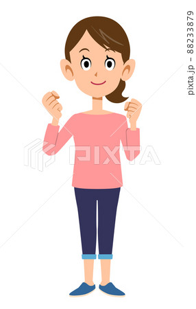 張り切る女性 88233879