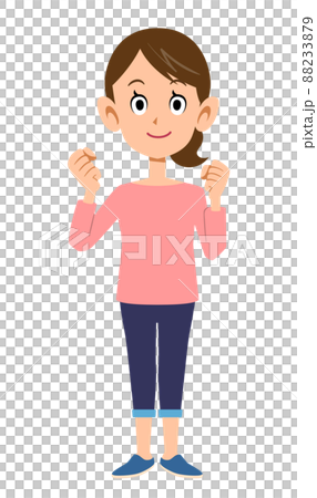 張り切る女性 88233879