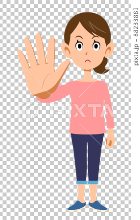 制止する女性 制止する女性 88233881