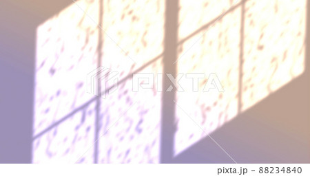 Image of window shadow and rain falling on yellow background 88234840