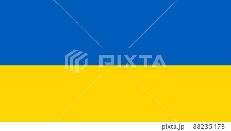 Image of graphs and financial data over flag of ukraine 88235473