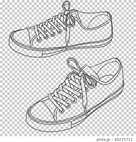 線だけで描いたスニーカー 88235711