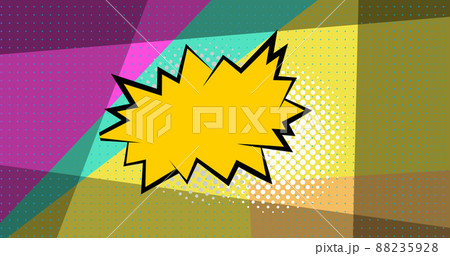 Image of speech bubble on colourful moving background Image of speech bubble on colourful moving background 88235928