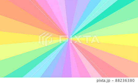 虹色パステルカラーの集中線放射背景のイラスト素材 6380 虹色パステルカラーの集中線放射背景のイラスト素材 6380