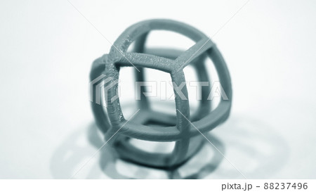 Abstract object of a green color printed by 3d printer Abstract object of a green color printed by 3d printer 88237496